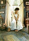 A Rough Journey Home Paintings - Country Home by Steve Hanks